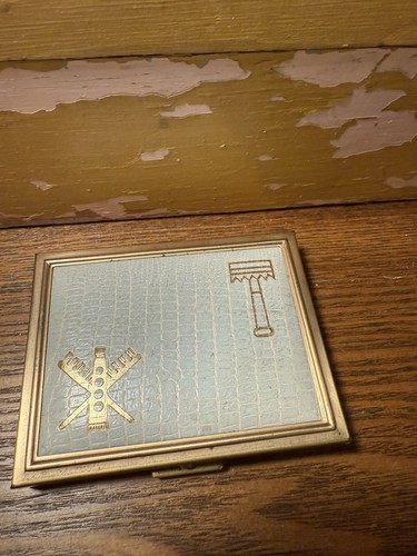 VINTAGE GILLETTE RAZOR n BLADES GOLD MIRROR TRAVEL KIT CASE COMPLETE RARE !!!! - Picture 5 of 7