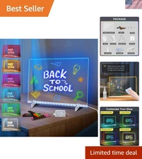 Kids' 13"x10" Light Up Note Board with 7 Colors & Adjustable Brightness Features