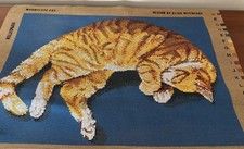 EHRMAN Vintage Tapestry Needlepoint Canvas - Marmalade Cat - Elian McCready 2000