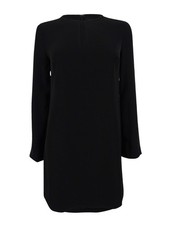 Lauren Ralph Lauren Women's Long Sleeve Crepe Dress (8, Black)