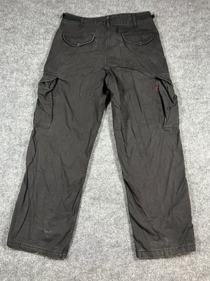 Levi's Xx Cargo Baggy Pants Mens 31x30 Black Cotton Non Stretch