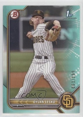 2022 Bowman Draft Aqua 61/199 Dylan Lesko #BD-27 09w2