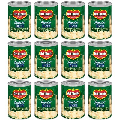 Del Monte Fresh Cut Diced Canned Potatoes 14.5 Ounce Pack of 12 Cans