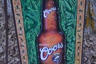 NOS Coors Banquet Beer tin sign TAN ORIGINAL como tu y tus AMIGOS AZTEC look sun — photo 9