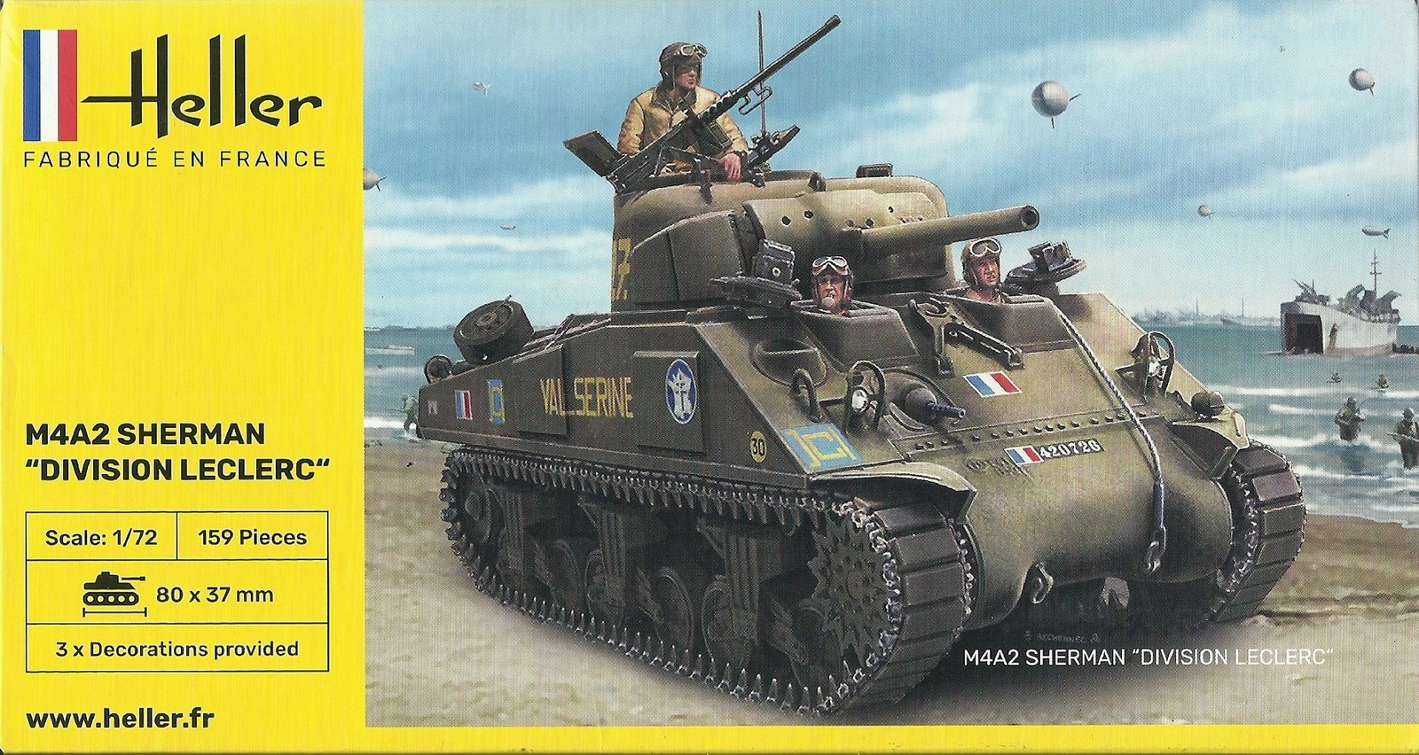 Heller 1/72 (20mm) M4A2 Sherman ""Division Leclerc""