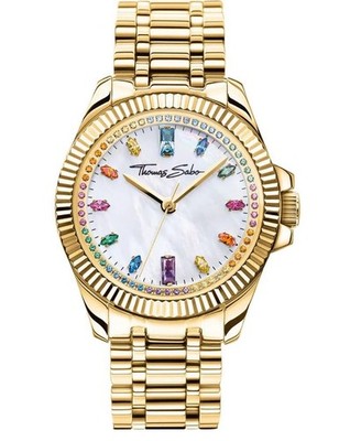 THOMAS SABO WA0395-264-207-33 MM Armbanduhr Uhr Wasserdicht 33 mm Gold
