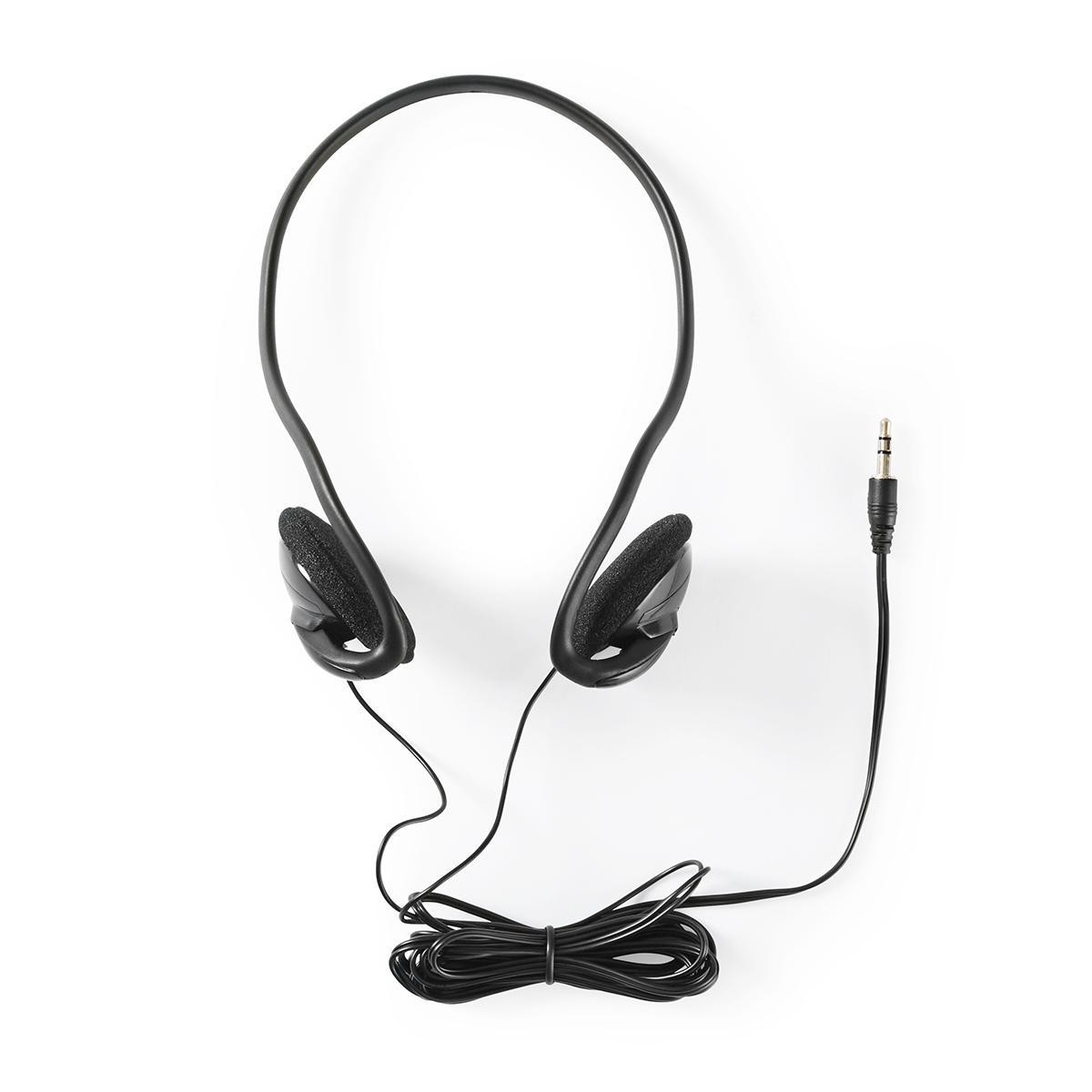 Casque filaire 3.5mm basses puissantes avec arceau reglable et cable 1.10m
