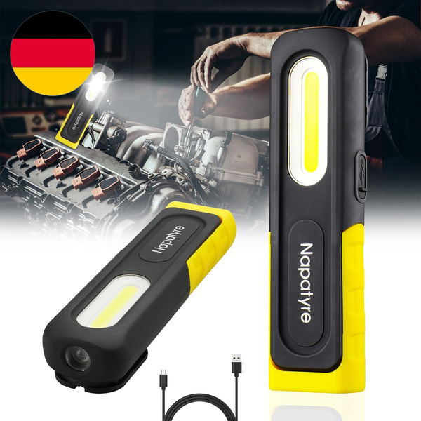 Led Arbeitsleuchte Werkstattlampe,Taschenlampe Led Aufladbar Mit Magnetfuß Und H-image