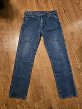 Vintage Wrangler Denim 13MWZ Original Fit Jeans Size 34x34 Cowboy Cut Western