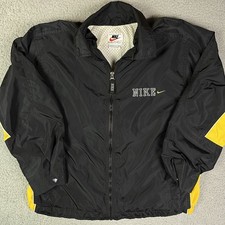 VTG 90s Nike Jacket Youth Boys Size L 14-16 Full Zip Mesh Lined Windbreaker