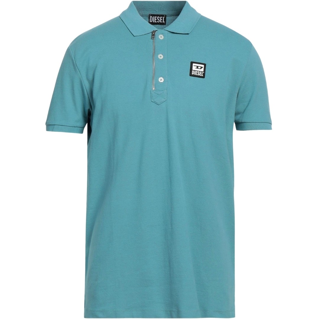 Diesel T-Harry Blue Zip Closure Polo Shirt 16190₽