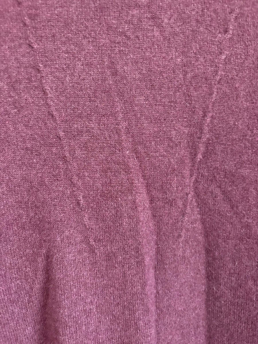 Linda Allard Ellen Tracy Cashmere Sweater Size S Plum Sleeveless Turtleneck View 6