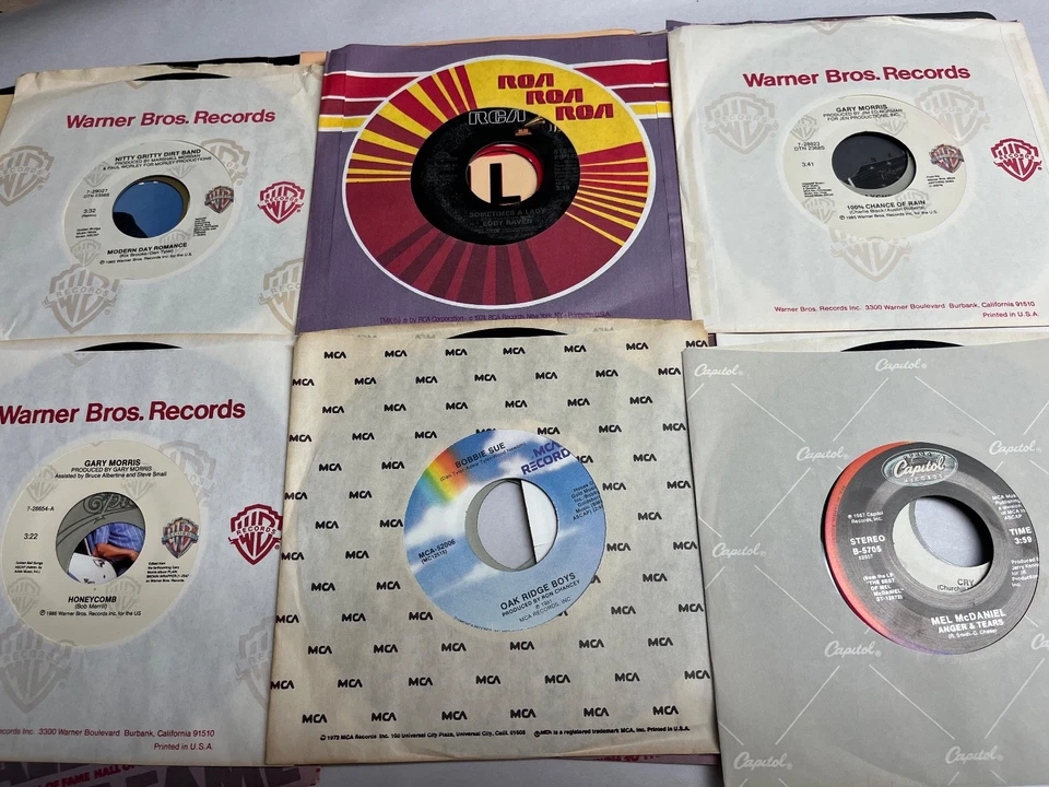 Lot of 45 Vintage 45 RPM records - 80s & 90s Country Music ALL MINT NEW Foto 4 de 4