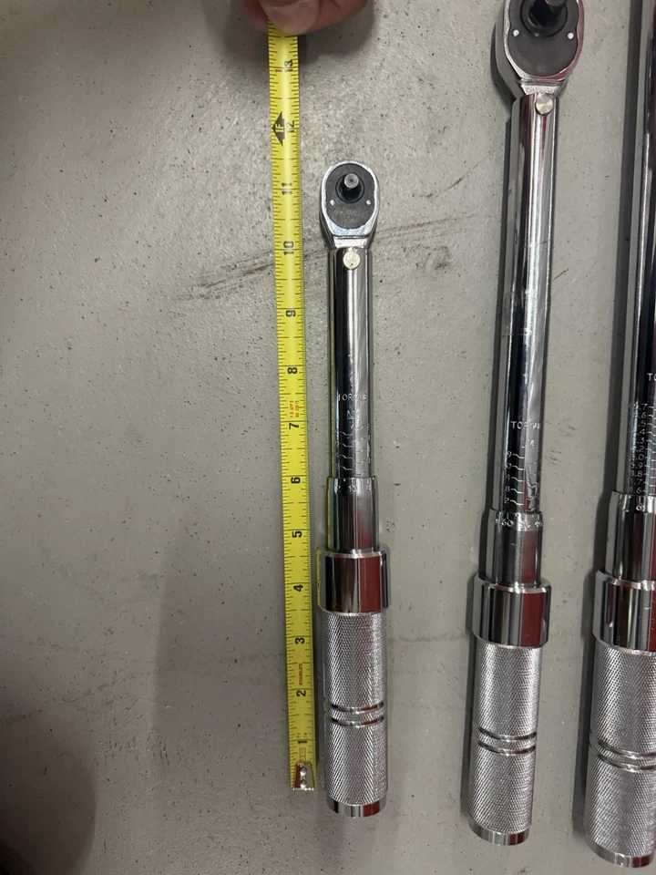 Dual Way 3/4 1/2 1/2 Drive Torque Wrench 110-600 lbs. Set of 4 - Image 3 of 4