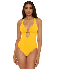  128 Becca Women's Marble Canyon One Piece Swimsuit Sunglow Small eap0926a