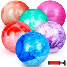 FUTUREPLUSX 6PCS Inflatable Playground Balls, 8.7 Inches Medium, Multi
