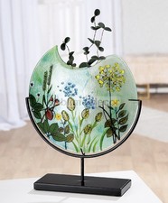 Enorme vaso/supporto in vetro arte astratta 40 cm Murano lussuoso giardino biologico