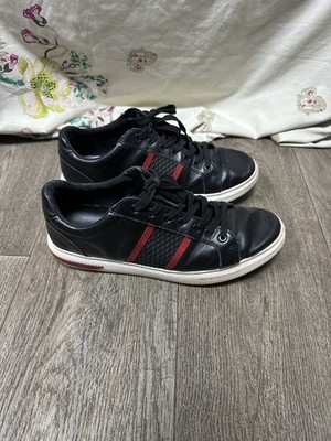 ED HARDY SCHWARZE LEDER SNEAKER GRÖßE UK 9 