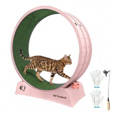 Cat Exercise Wheel for Indoor Cats, 33" Cat Treadmill with Quiet TPE Roller ...