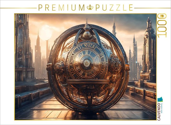 Calvendo Puzzle Futuristic Time Machine | 1000 Pieces, Finished Size 25.2 × 18.9-image
