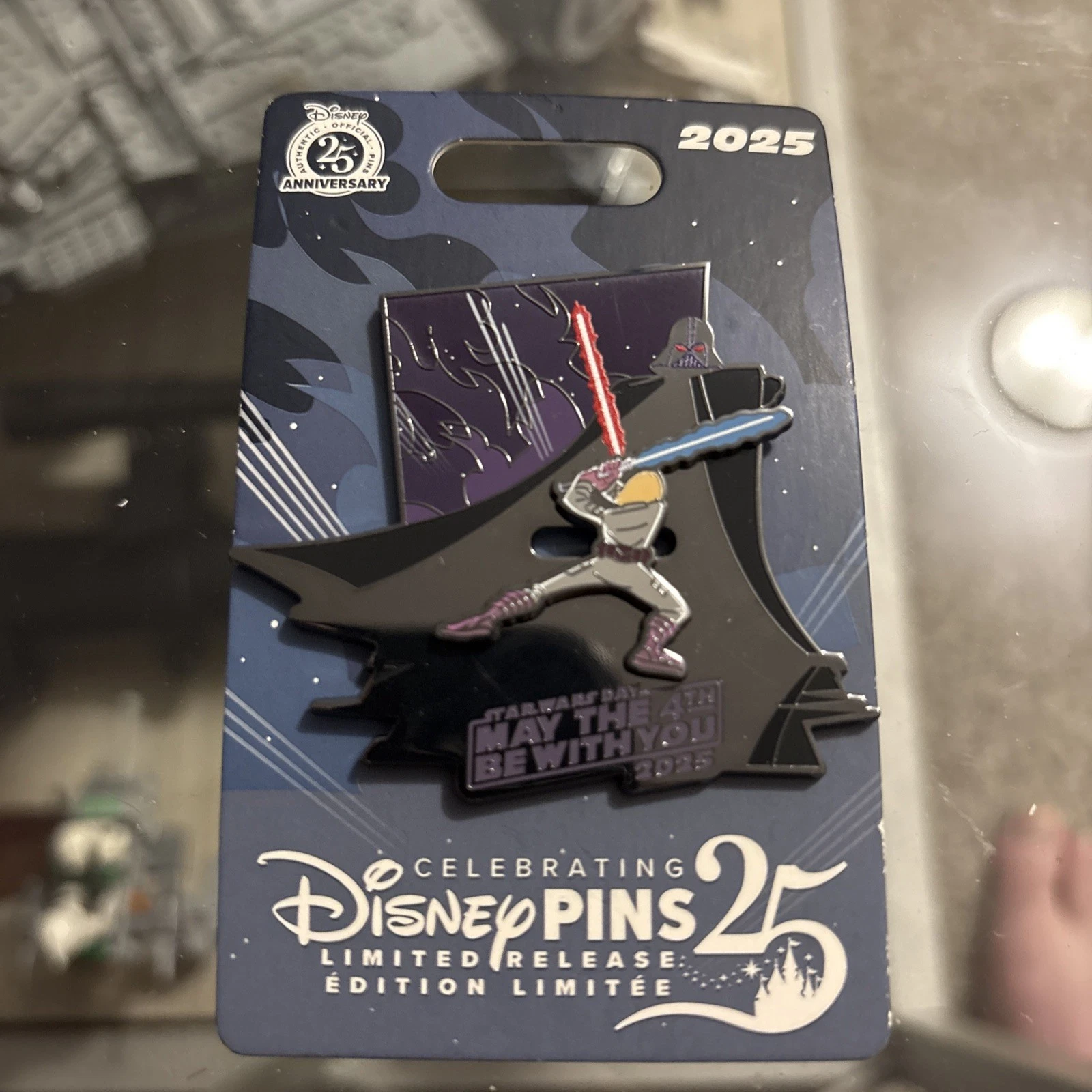 NEW - DISNEY 2025 Star Wars Darth Vader Luke Skywalker May The 4th Pin LE