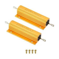 100W 150 Ohm Aluminum Shell Resistor Housing Resistor with Screws 2Set