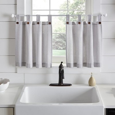 Elrene Home Fashions Tucker Fenstervorhänge für Küche oder Badezimmer, ge
