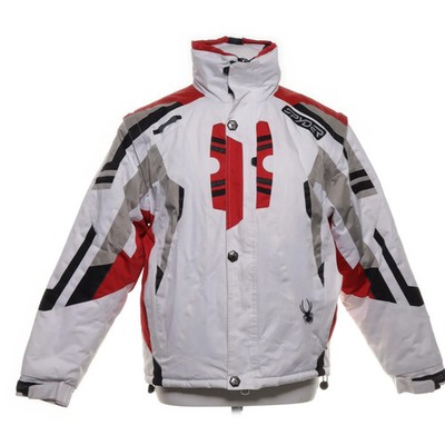 Spyder, Skijacke, Herren, Größe: 48, Weiß/Rot/Grau #Aok