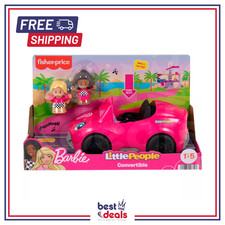 Fisher-Price Barbie Little People Convertible Car & 2 Figures *NEW*