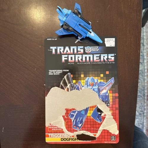 1988 TRANSFORMERS G1 TRIGGERBOT AUTOBOT DOGFIGHT With Card