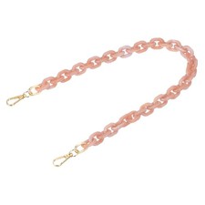 24" Acrylic Chain Purse Strap Replacement Luxury Handbag Strap Pink/White