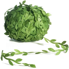 265 Ft Leaf Ribbon, Artificial Vines Leaves String Trim Ribbon Wild Jungle Bo...