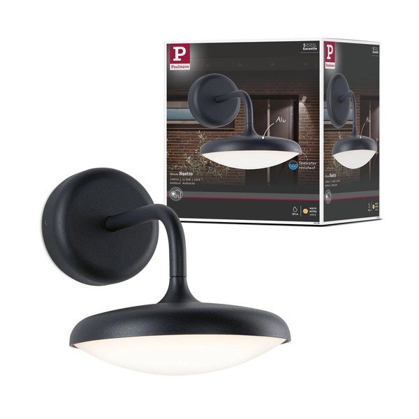 LED AußEnwandleuchte Nostro Seewasserresistent IP44 Rund 180X250 Mm 3000K 10W 90-image