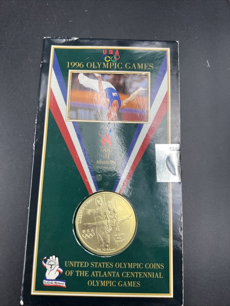 リール Olympic NO.101 VITAL 1995 Atlanta Olympics Gymnast Silver Dollar Coin in US Mint