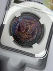 1883 Bullion Plus Morgan Eye Candy MS62 Toned Monster Tone Rainbow Toning