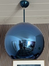 Tom Dixon Copper Shade 45 cm Blau Chrom Hänge Leuchte Pendel Lampe Blue Original
