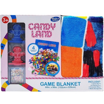 Candy Land Spieldecke 152 x 229 cm Kuschelstoff Hasbro Brett Gaming Bettüberwurf