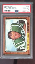 1966 Topps #100 Paul Rochester New York Jets NM-MT PSA 8 Graded Football Card