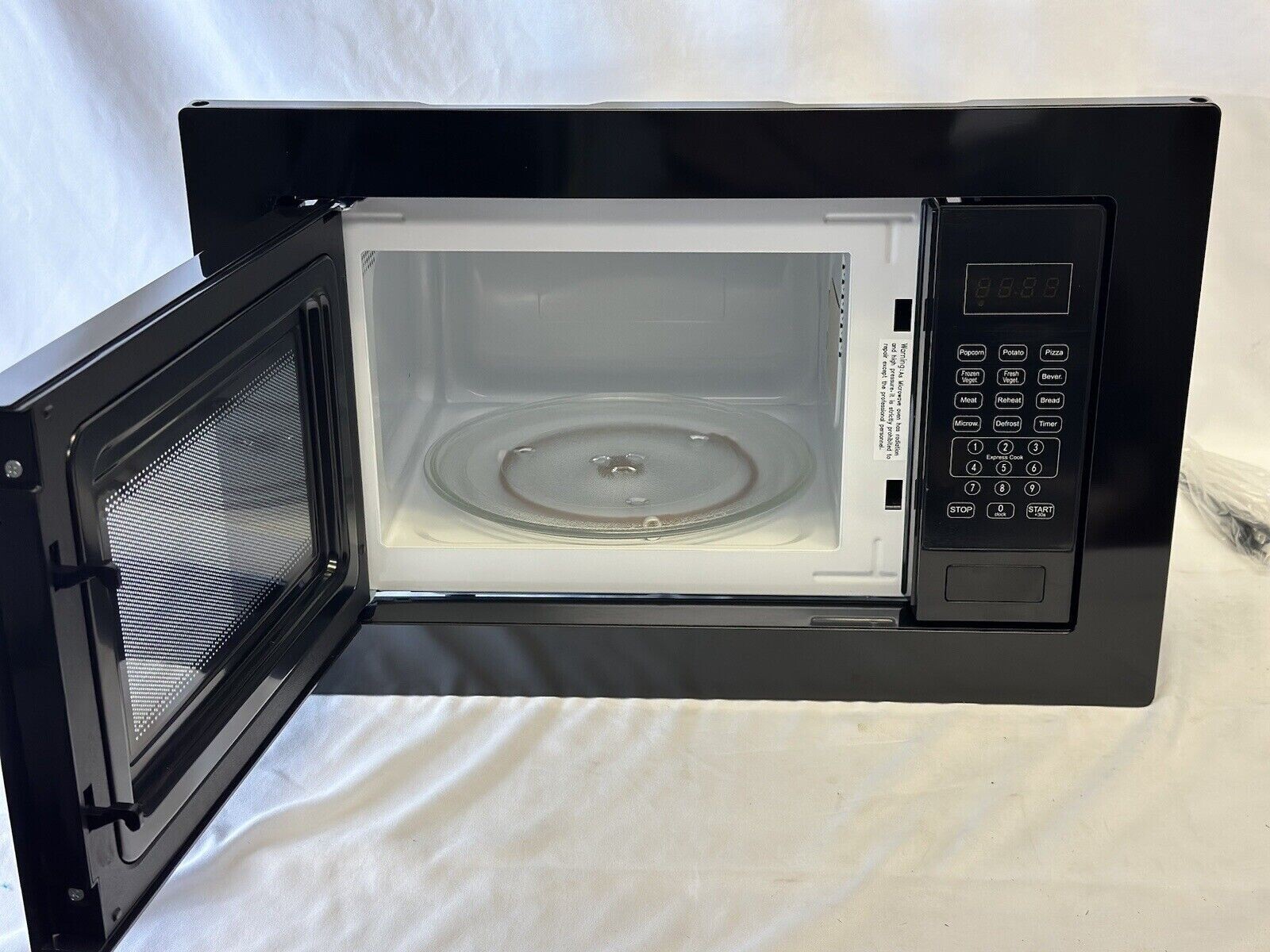 Greystone RV Camper Microwave 0.9 Cu Ft With Trim Ring BLACK Model 
