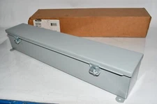 HOFFMAN F44T24HC Hinged Cover Wiring Trough, NEMA Type 12, 4.00x4.00x24.00, Gray