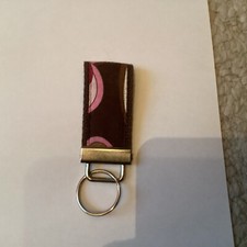 Belt Key Holder Pink Brown