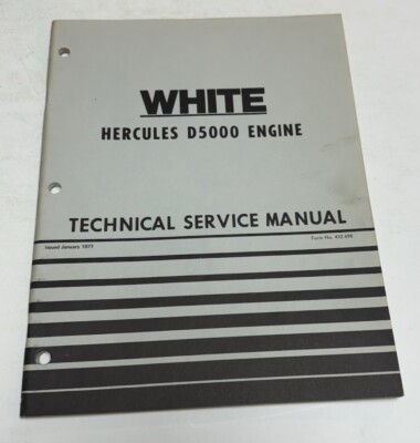 White Farm Equipment D5000 Engine Technical Service Manual 
