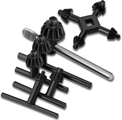 Drill Chuck Key Wrench with Universal 4 Way Chuck Key, 6Pcs