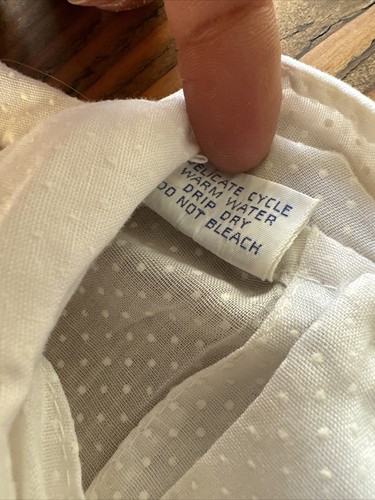 Gorgeous POLLY FLINDERS Pale Blue Hand Smocked Baby Dress Flowers 18 mos Vintage - Picture 8 of 12