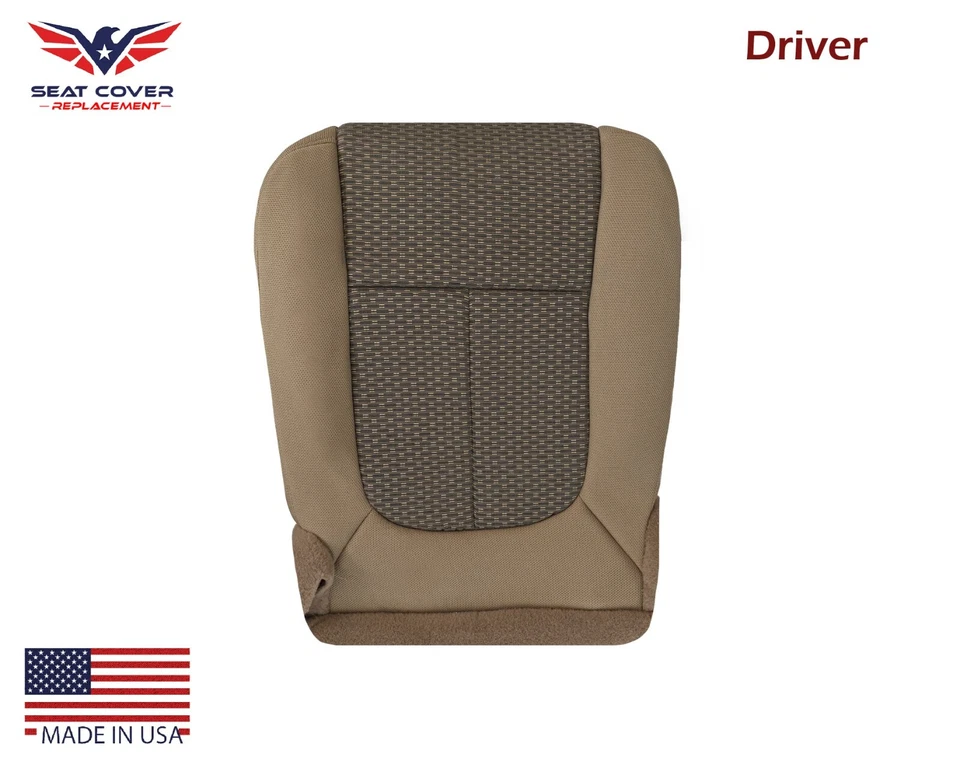 2011 2012 2013 2014 Ford F250 F350 XLT Driver Side Bottom Cloth Seat Cover Tan - Image 3 of 4