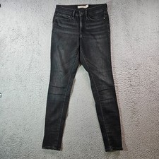 Athleta Sculptek Denim Jeans Women Size 0 Zip Fly Black Skinny Stretch