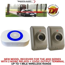 DAKOTA ALERT DCMA-4K PLUS DCMA-4K+ WIRELESS ALARM+RELAYS+12V OUTPUT 2 SENSORS