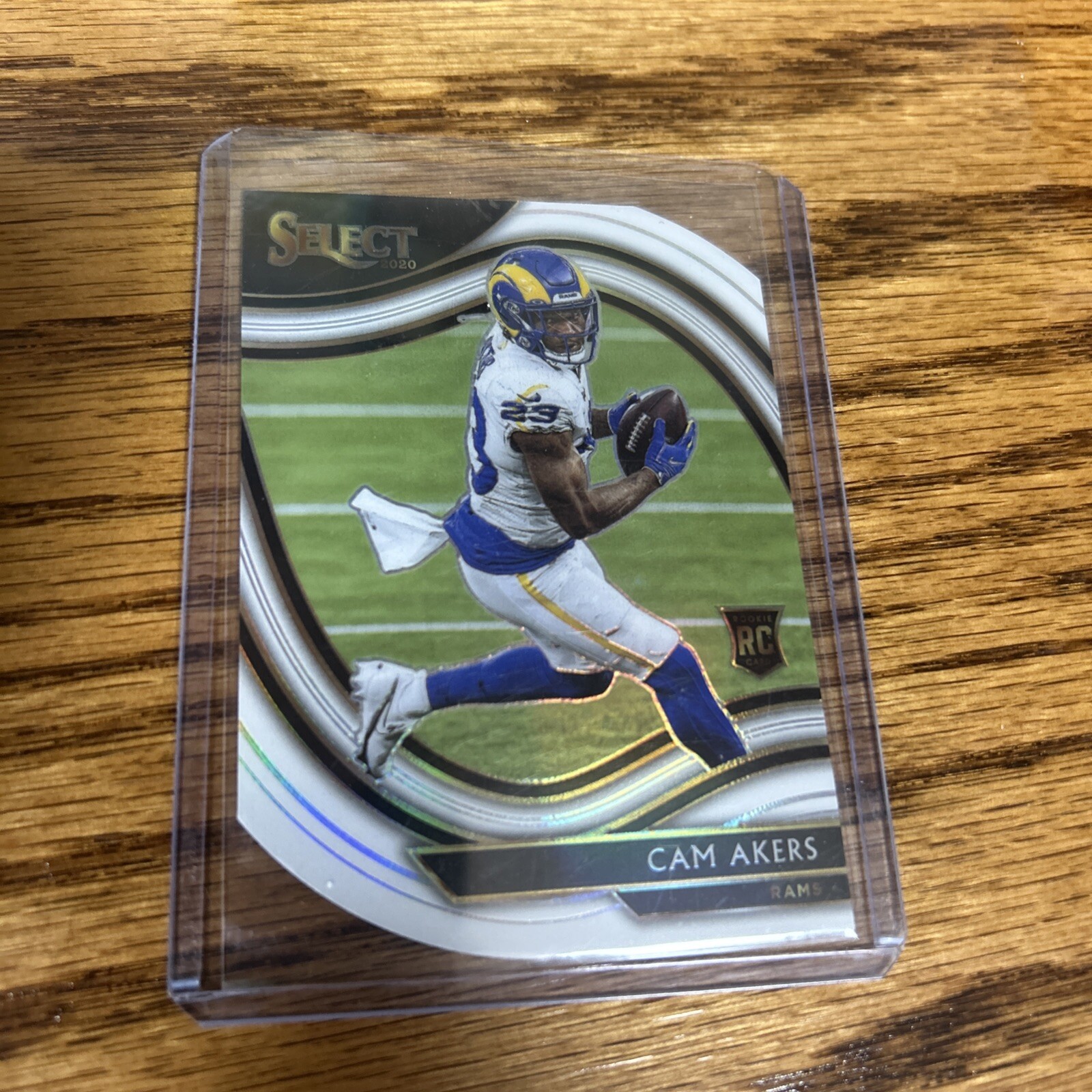 2020 Panini Select CAM AKERS Rookie RC Field Level White Prizm Die Cut Rams #355