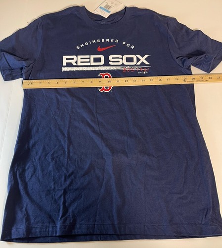 Nike Men's Boston Red Sox Baseball Navy Team Engineered T-Shirt Size M New - Picture 3 of 4