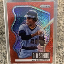 2022 Prizm Baseball Rod Carew Old School Red Mojo Parallel 013/149 #OS-9 Twins